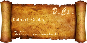 Dobrai Csaba névjegykártya