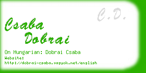 csaba dobrai business card